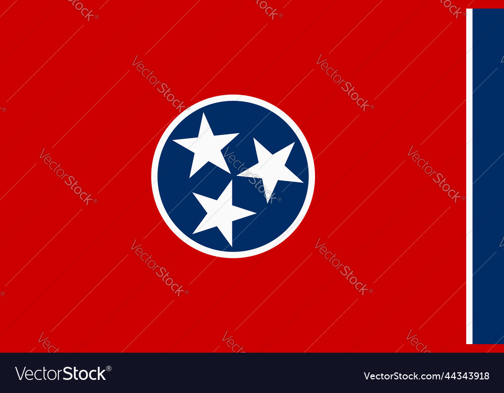 Flag of tennessee official colors flat