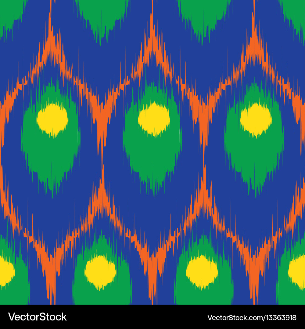 Ikat seamless pattern Royalty Free Vector Image
