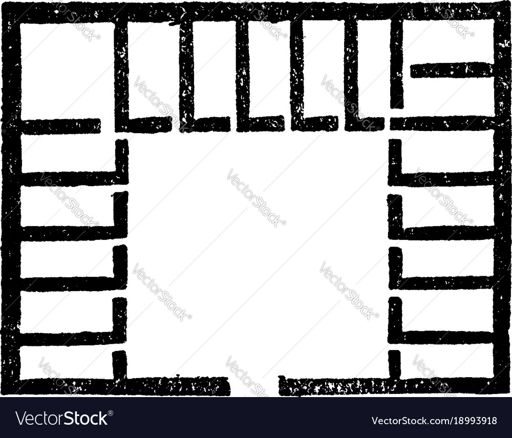 Private dwelling floor plan egyptian Royalty Free Vector