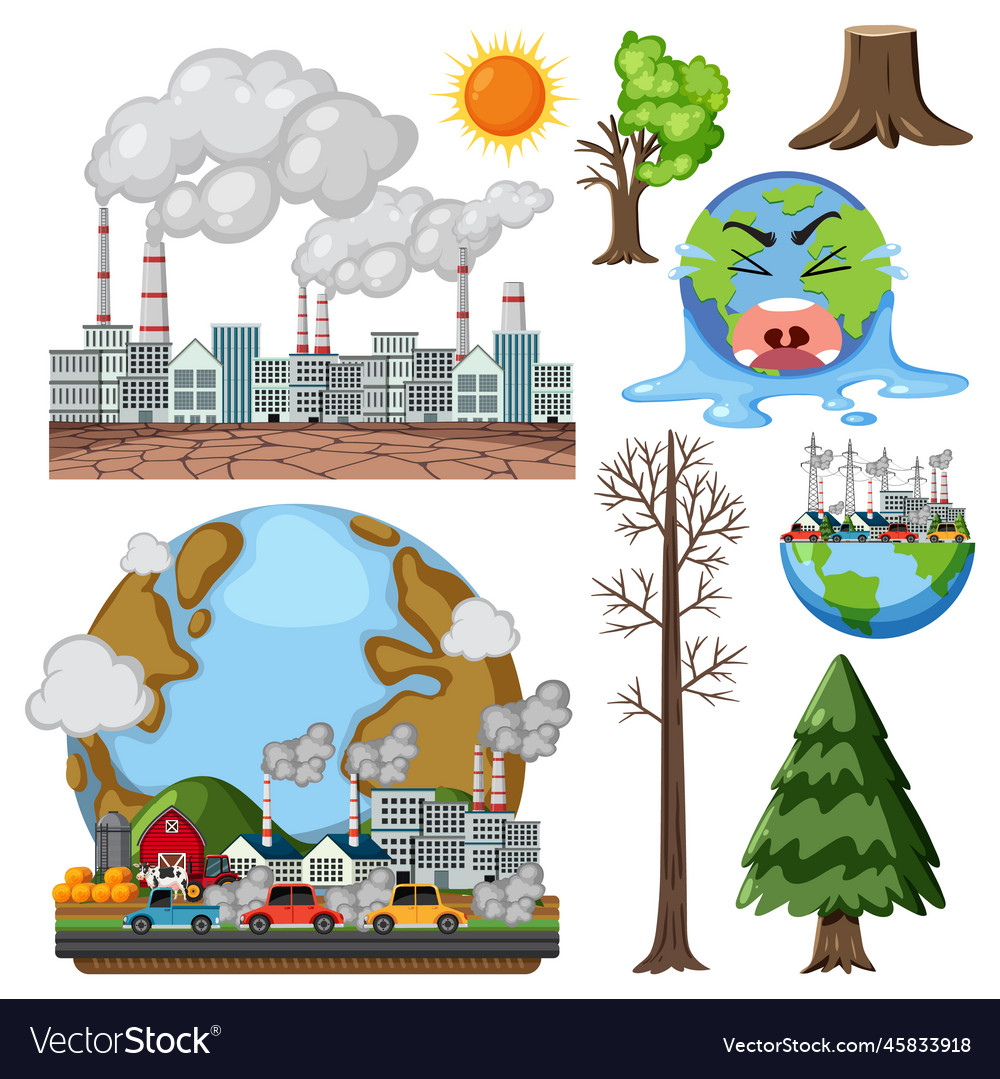 Save the earth logo and banner set Royalty Free Vector Image