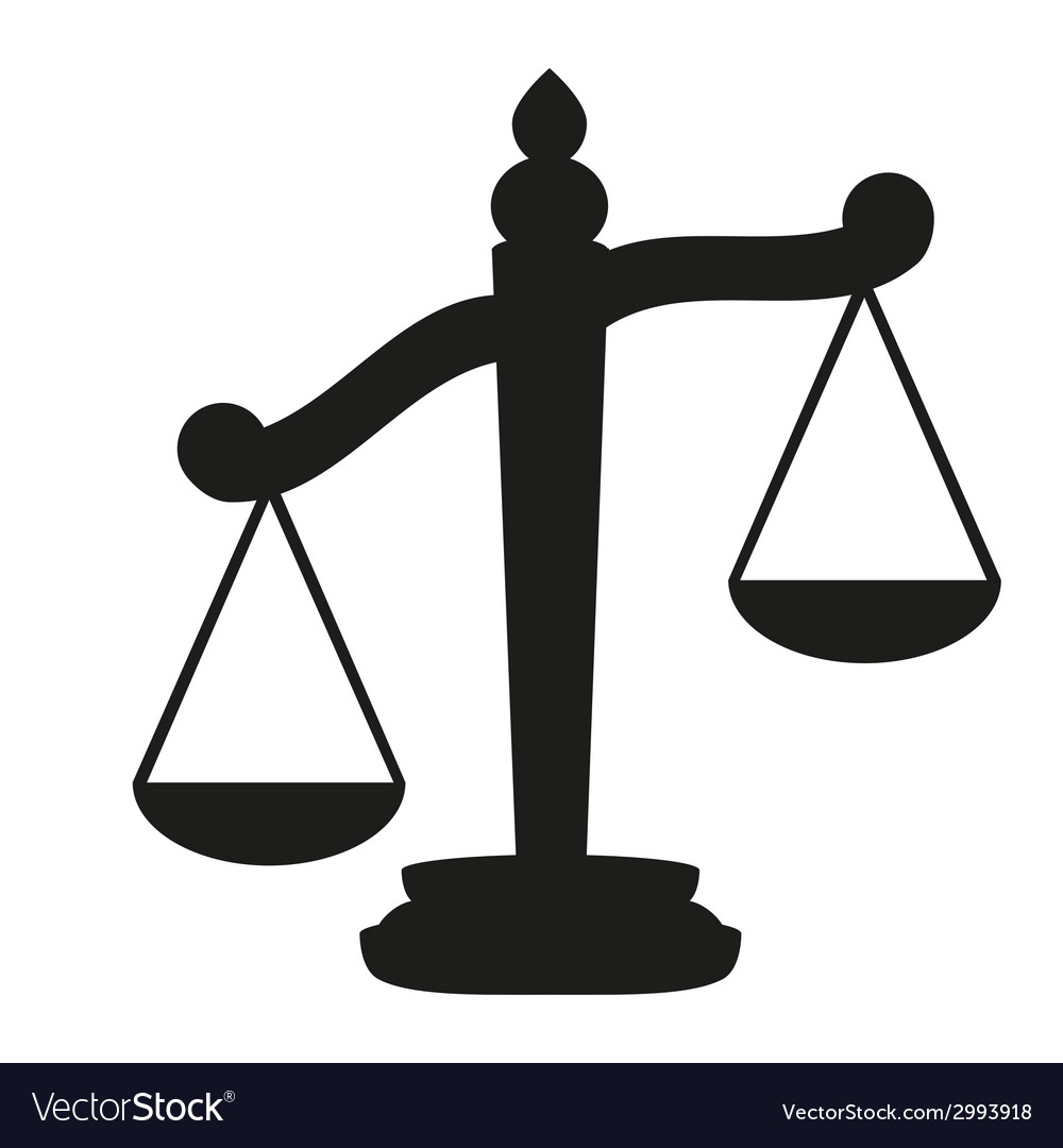 Scales of justice Royalty Free Vector Image - VectorStock