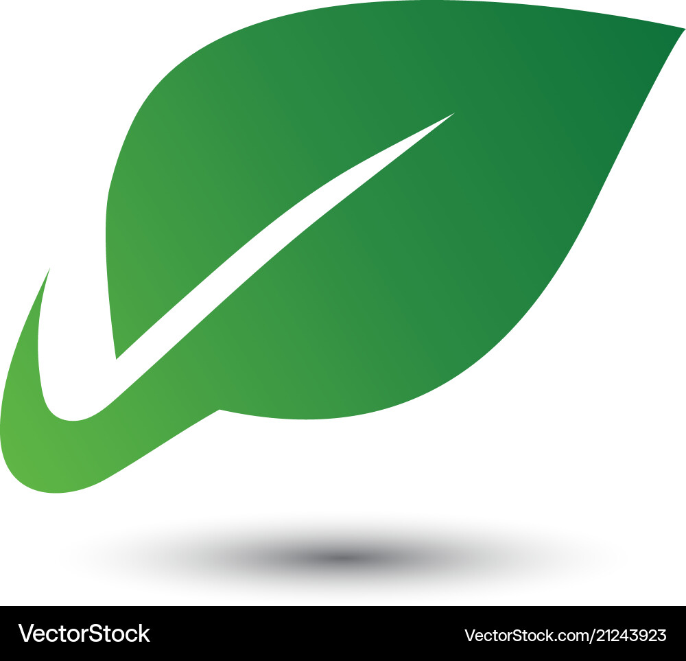 Abstract leaf logo icon template Royalty Free Vector Image