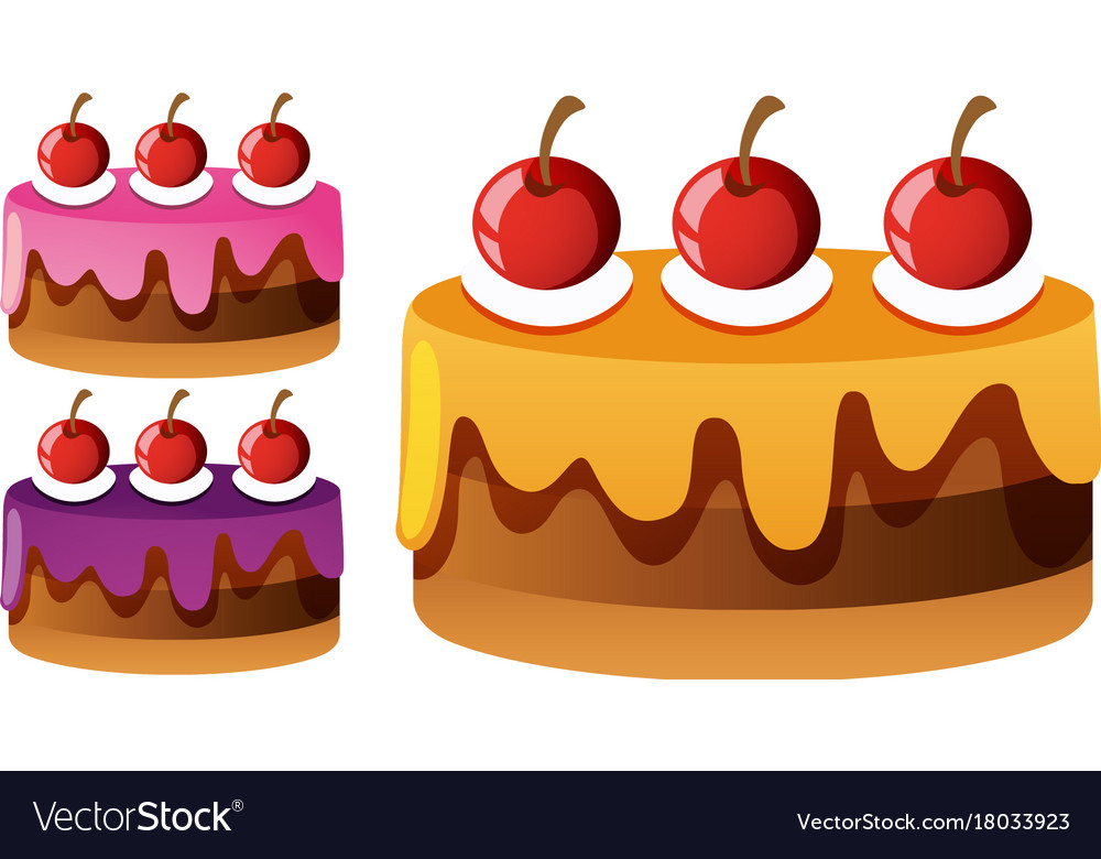 Different flavors of cake