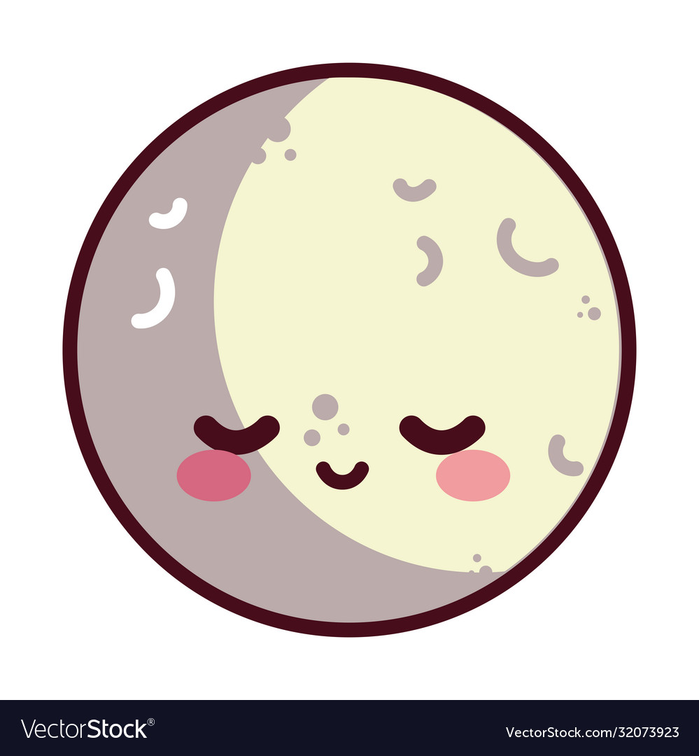 Happy Moon In Moon Phases Royalty Free Vector Image