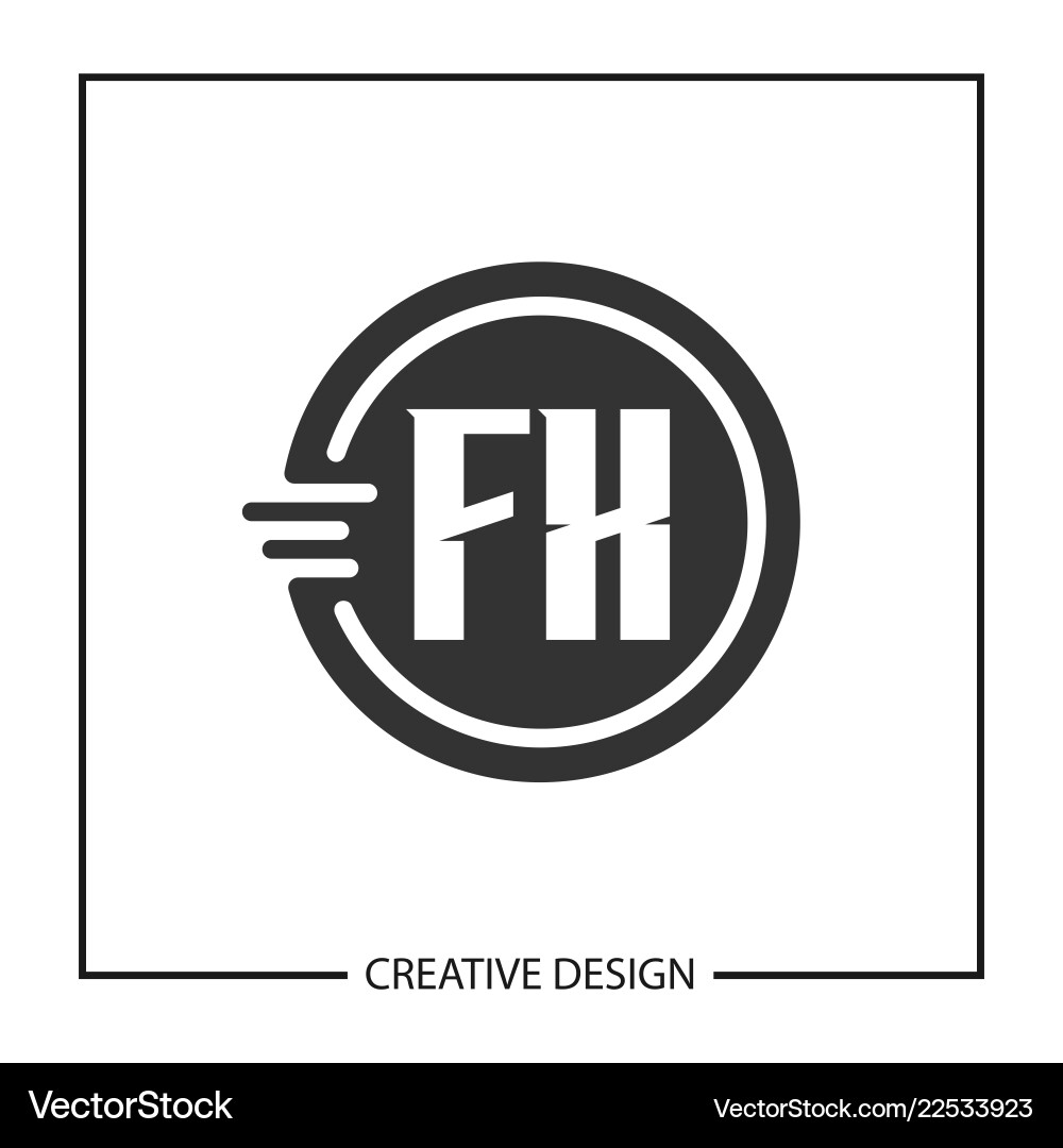 Initial letter fx logo template design Royalty Free Vector