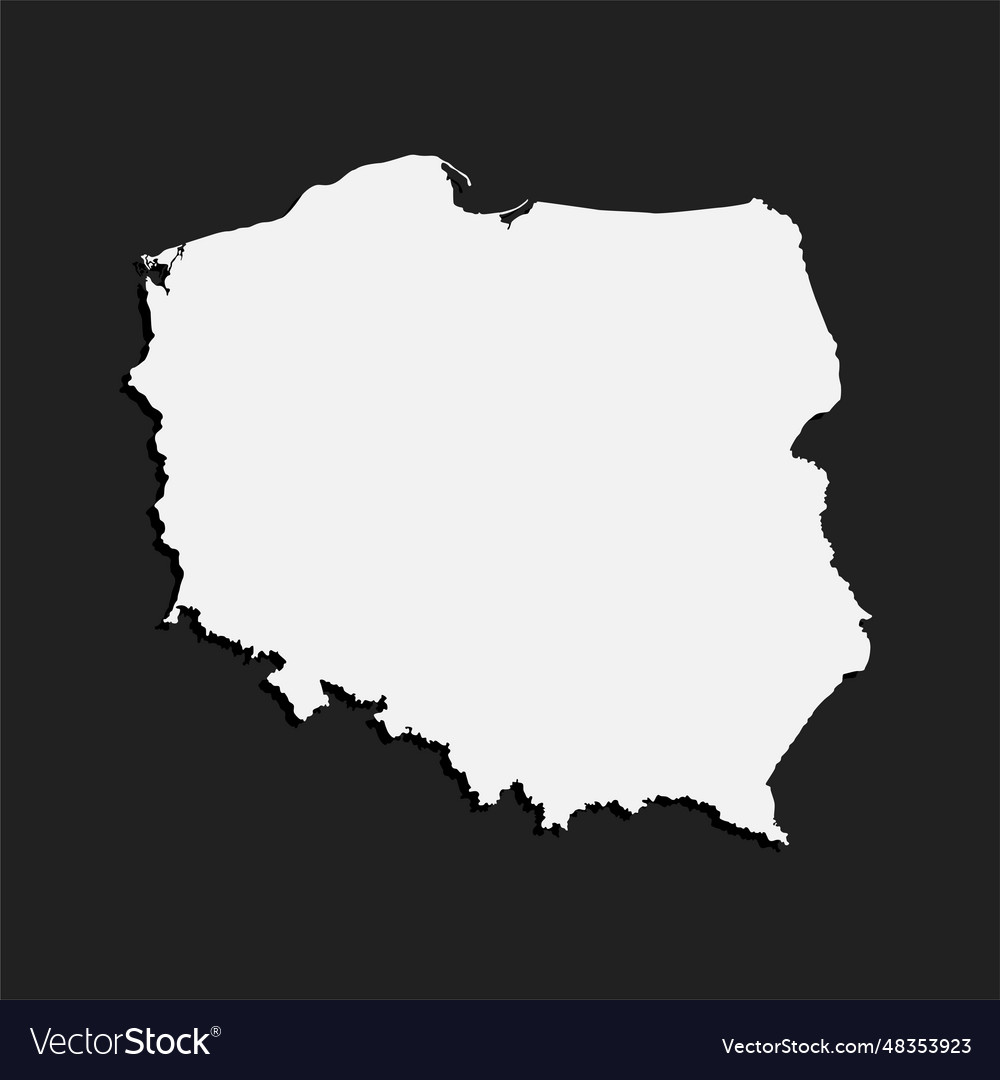 Map poland template europe outline country