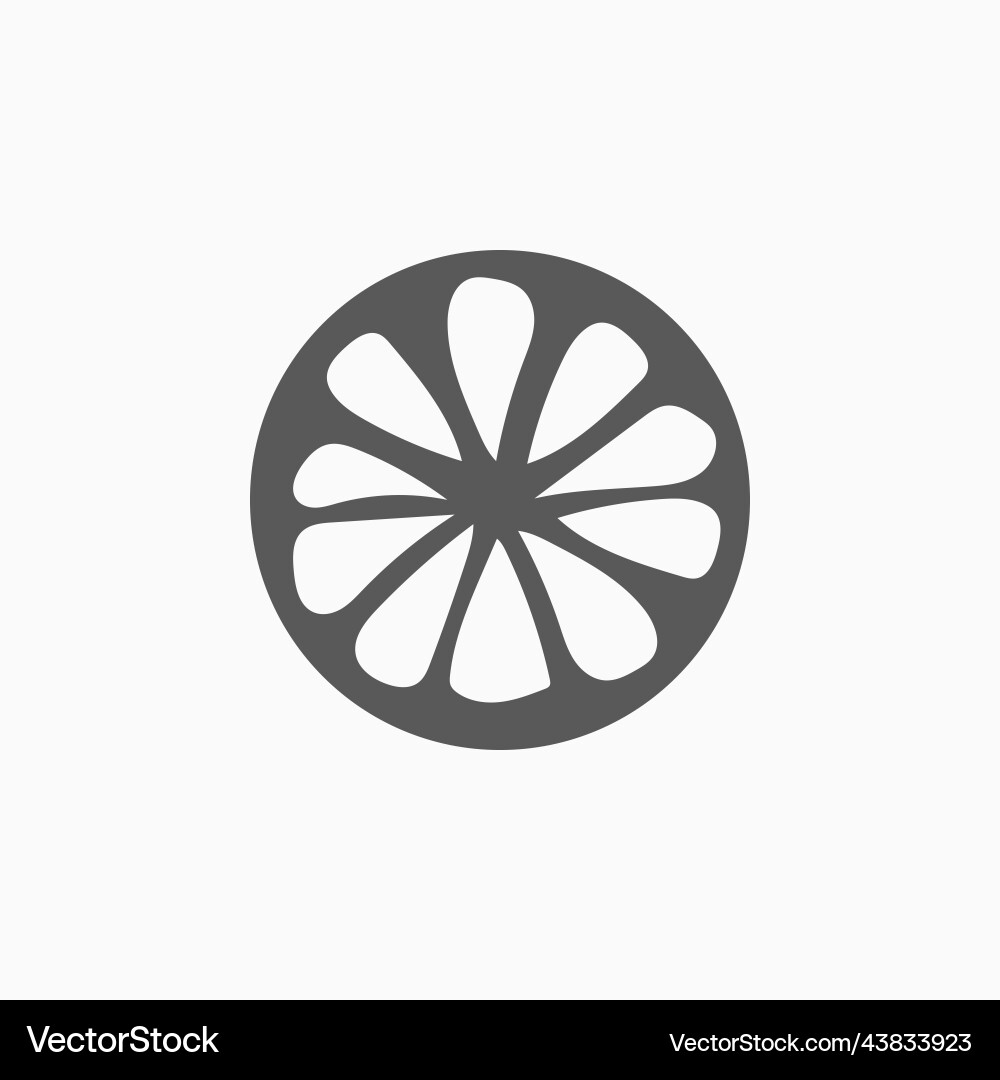 Orange icon lemon Royalty Free Vector Image - VectorStock