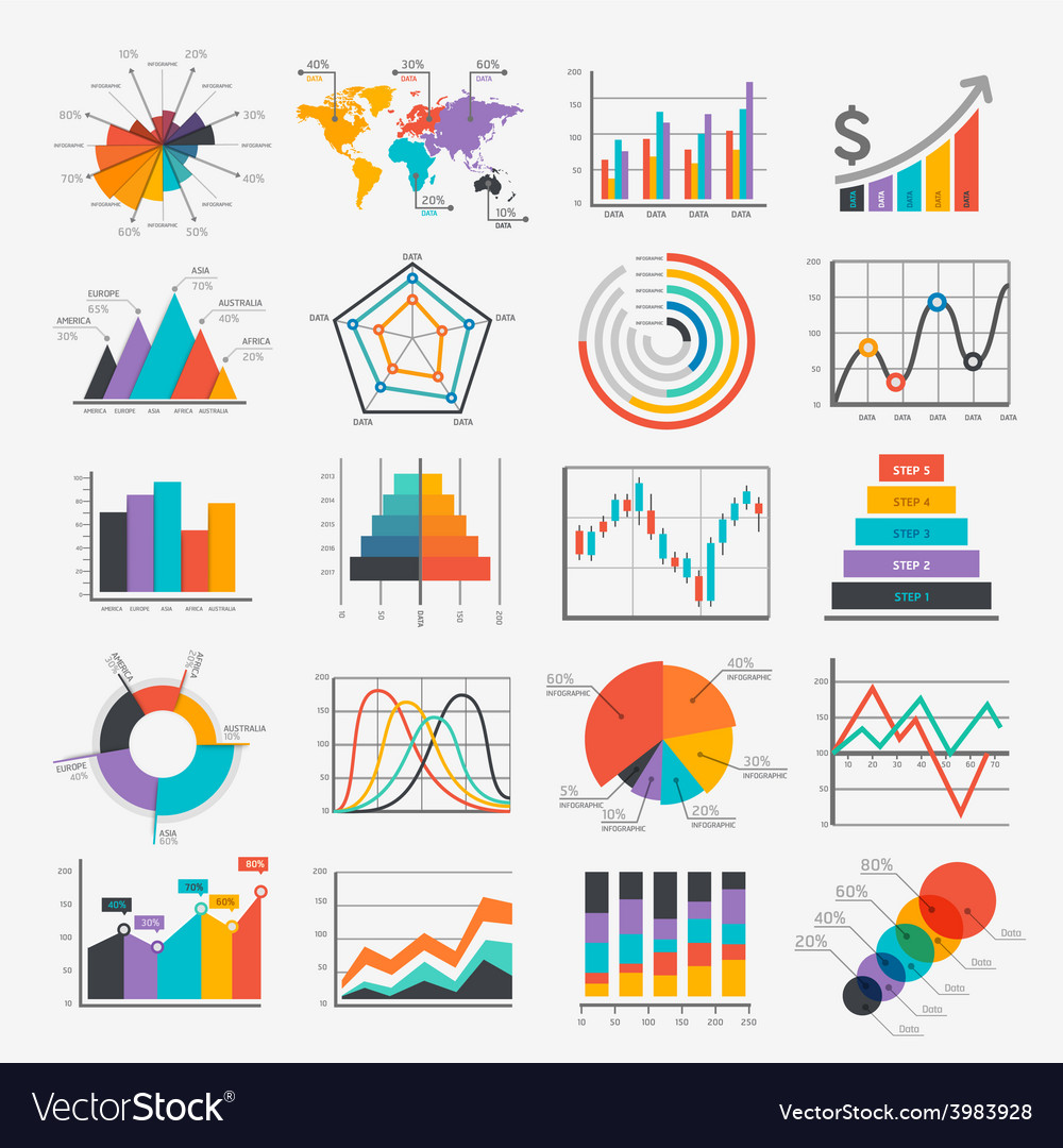 Business infographic icons Royalty Free Vector Image