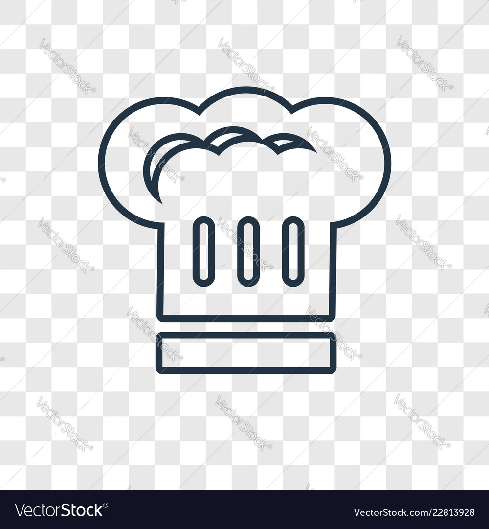 Chef hat concept linear icon isolated