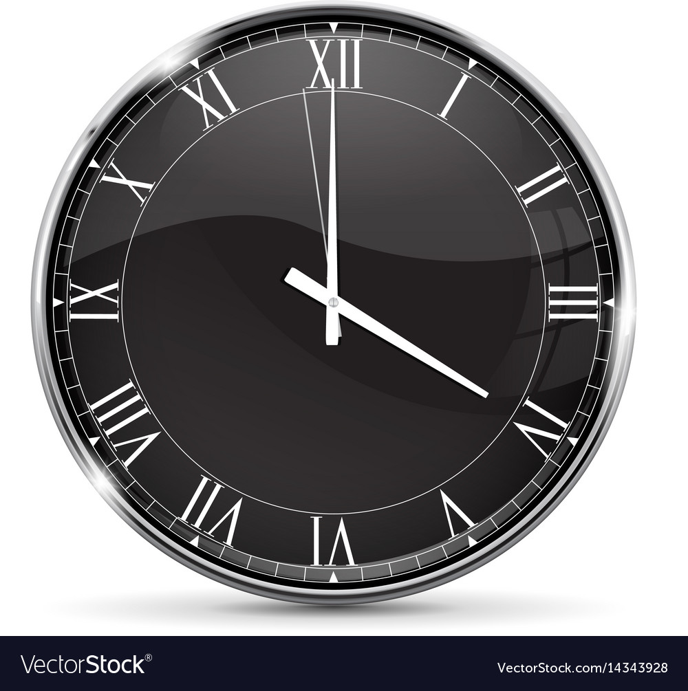 Clock roman numerals Royalty Free Vector Image