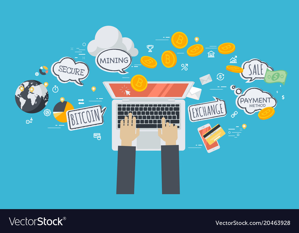 Cryptocurrency Trading Platform Royalty Free Vector Image