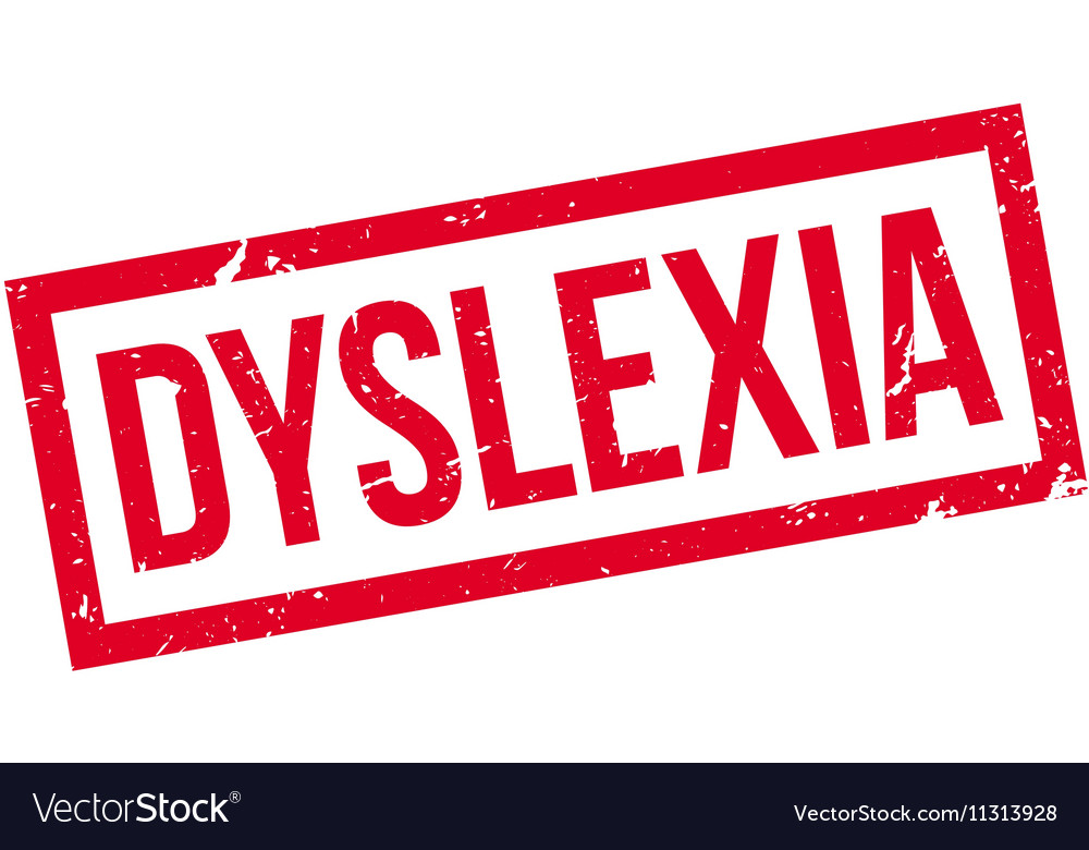 Dyslexia rubber stamp Royalty Free Vector Image