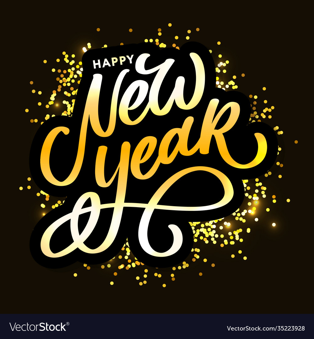 Happy new year 2021 beautiful greeting card Vector Image