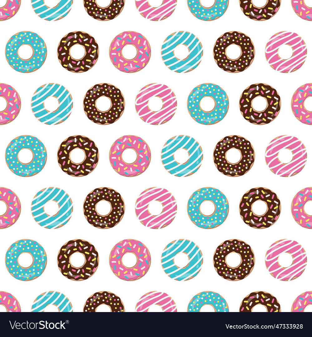 Seamless donut sprinkle pattern