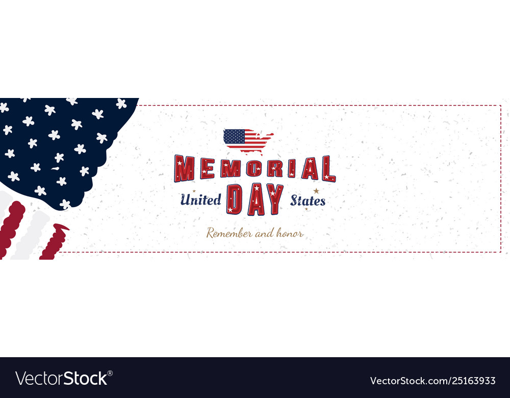 Happy memorial day greeting card with original