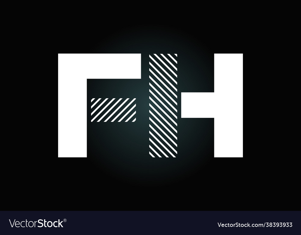 Initial f h letter logo with creative modern Vector Image