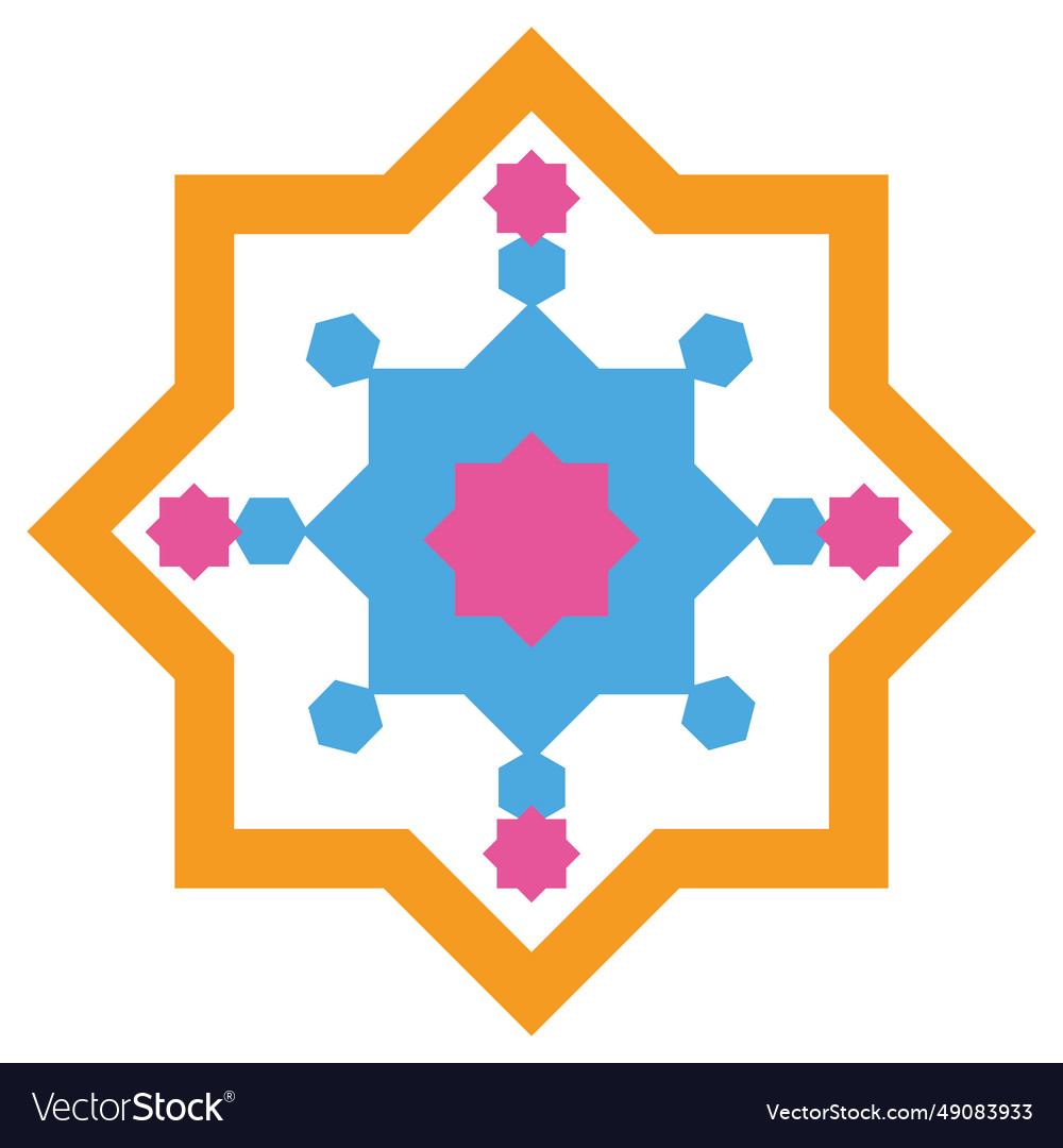 Islamic star decored Royalty Free Vector Image