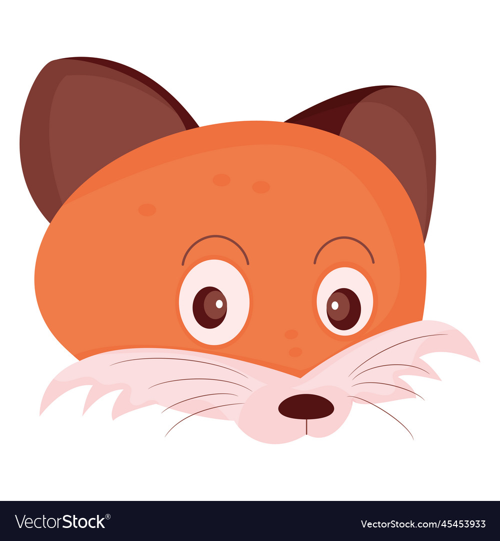 Isolated cute fox avatar character Royalty Free Vector Image