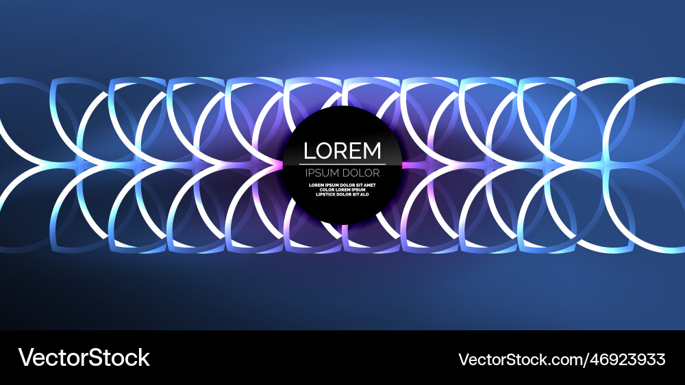 Neon lines and waves abstract background techno Vector Image