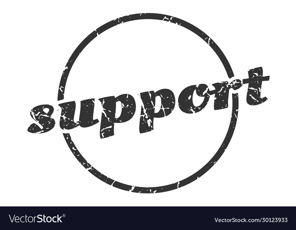 Support sign round vintage grunge stamp