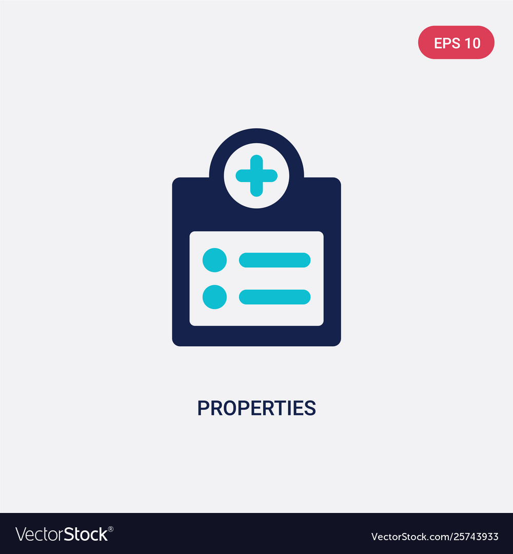 Two color properties icon from geometry concept