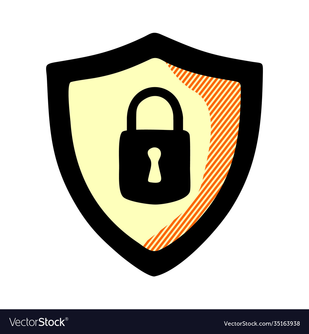 Abstract security icon isolated Royalty Free Vector Image