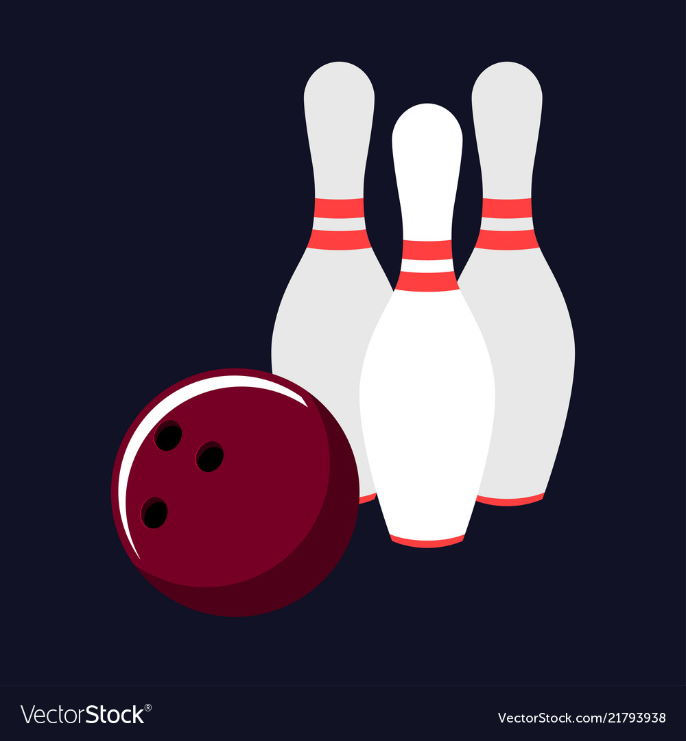 Bowling set on a dark background