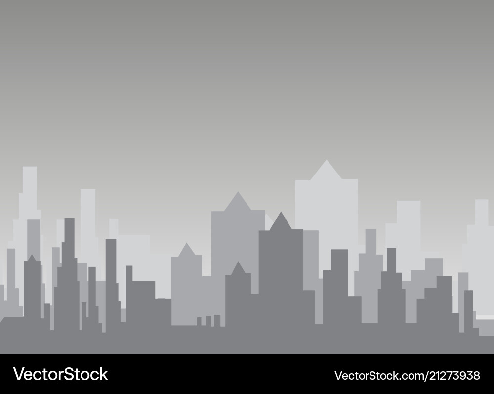 City skyline urban landscape Royalty Free Vector Image