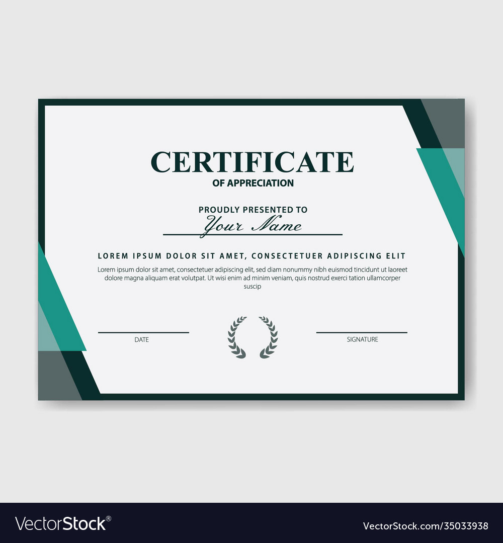 Creative certificate appreciation award Royalty Free Vector