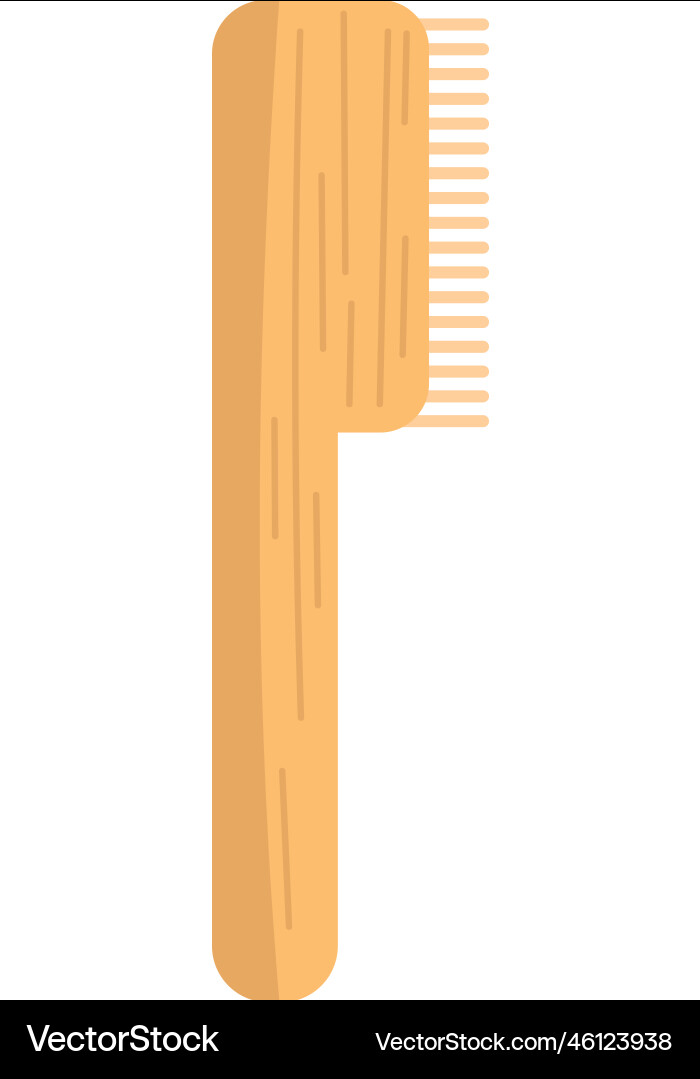 Hair brush ecological sustainability Royalty Free Vector