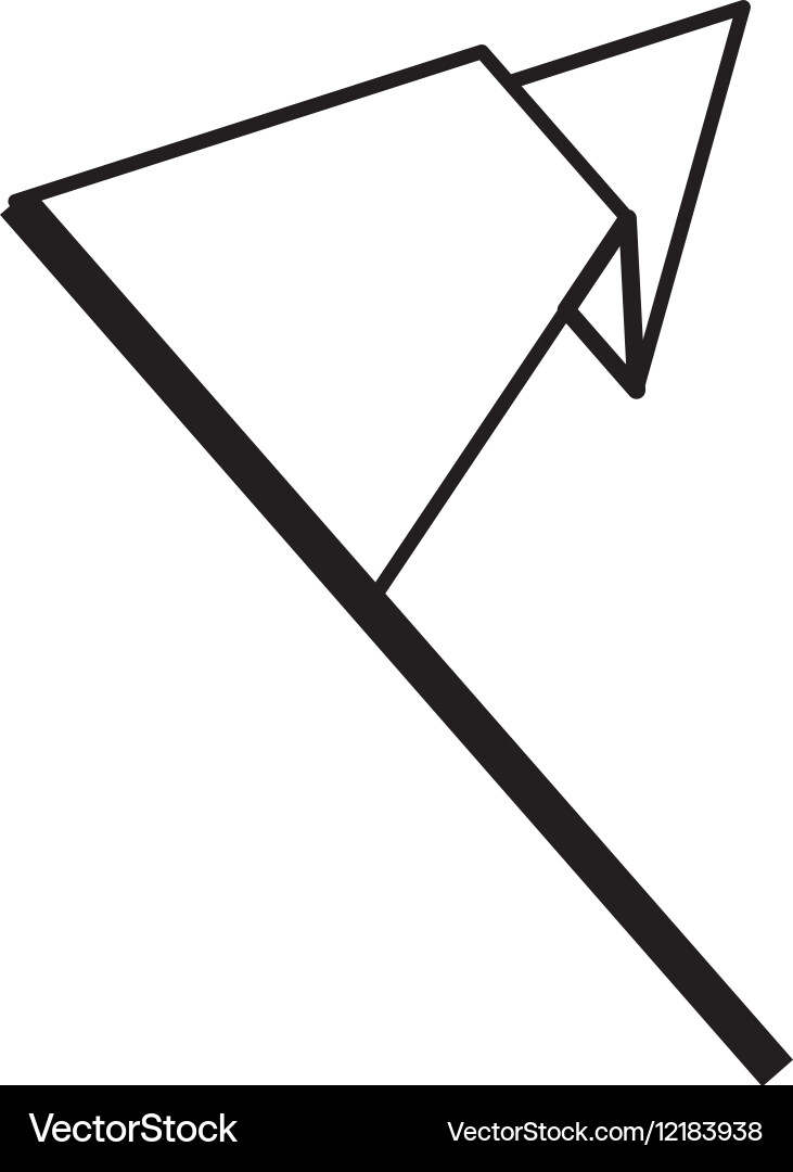 Isolated Pennant Flag Royalty Free Vector Image