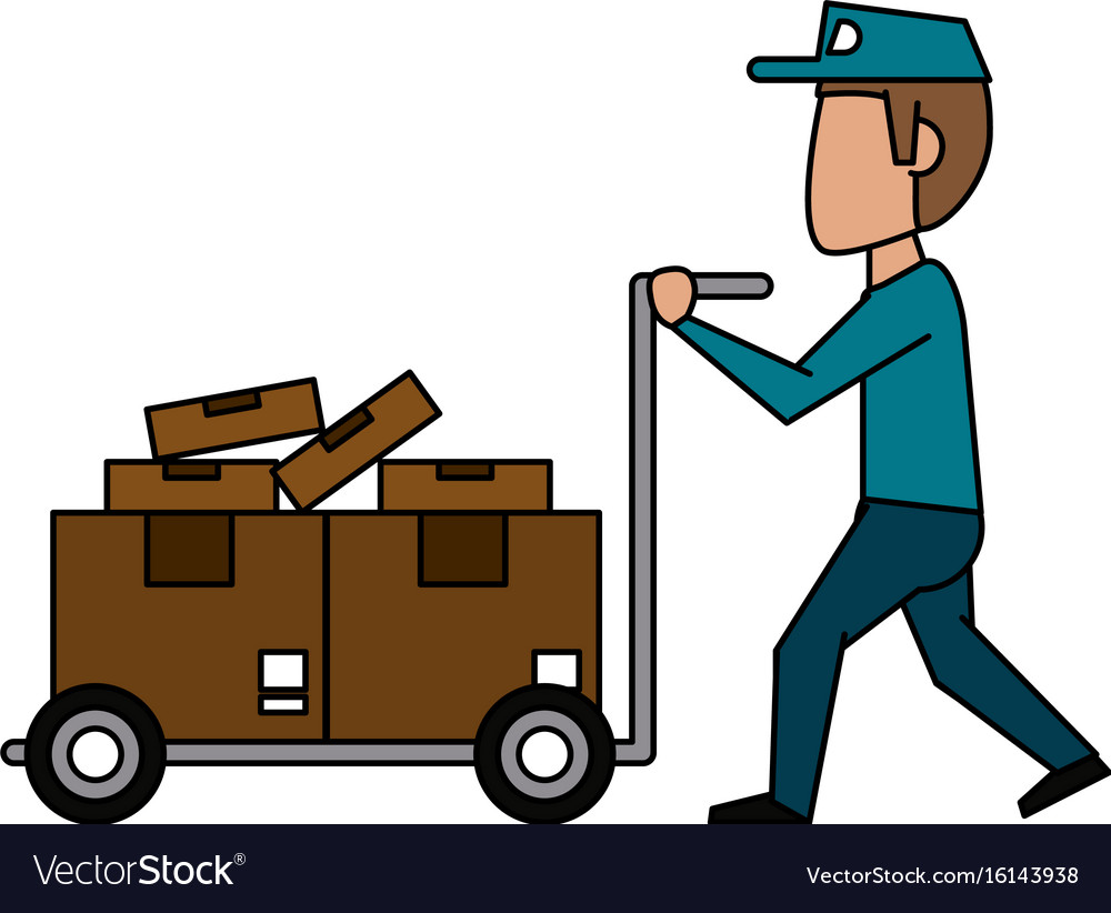 Mailman with package icon image