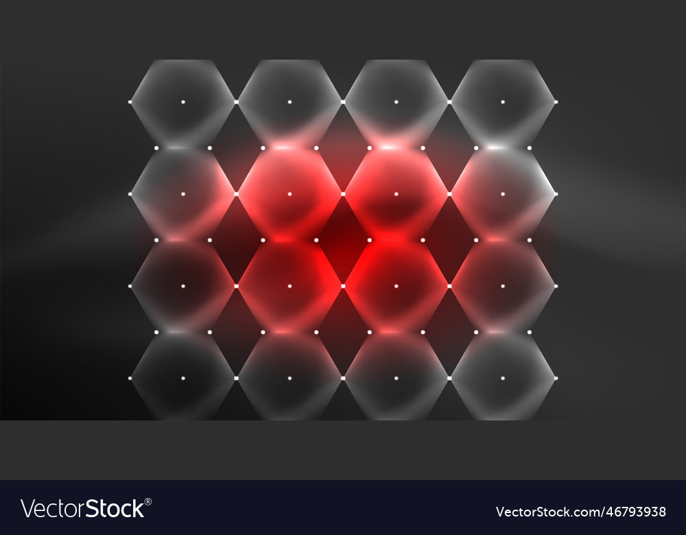 Neon hexagon background hi-tech design