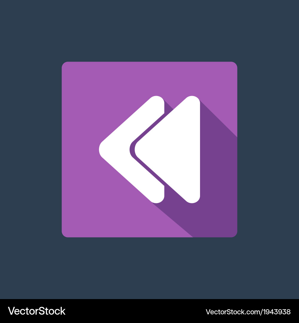 Rewind button icon Royalty Free Vector Image - VectorStock