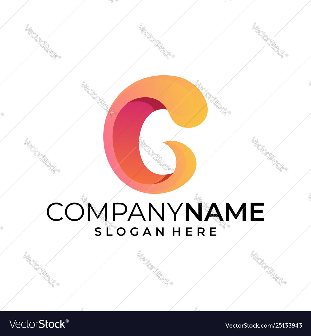 Abstract letter c design template