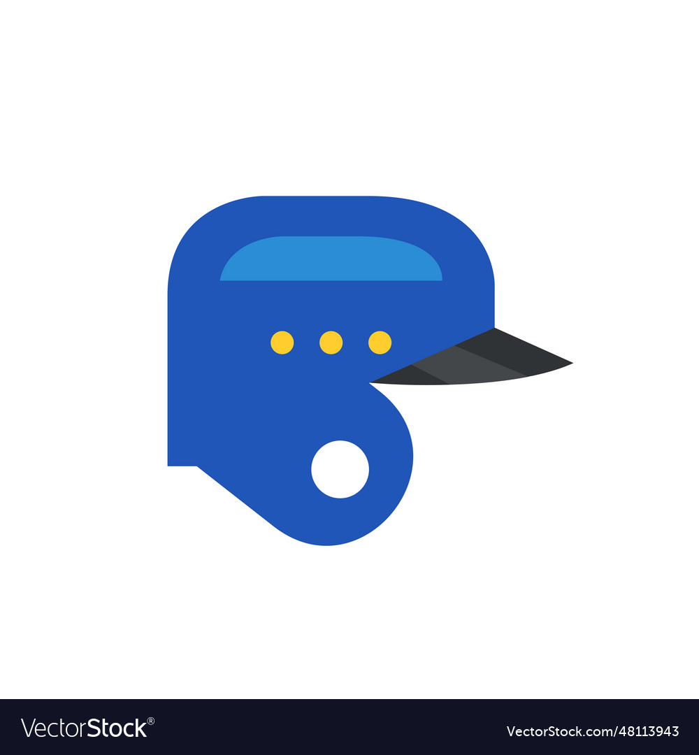 Baseball helmet icon