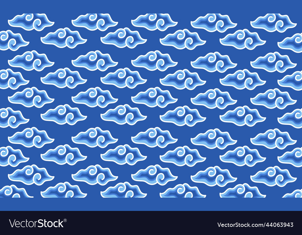 Batik mega mendung blue pattern background