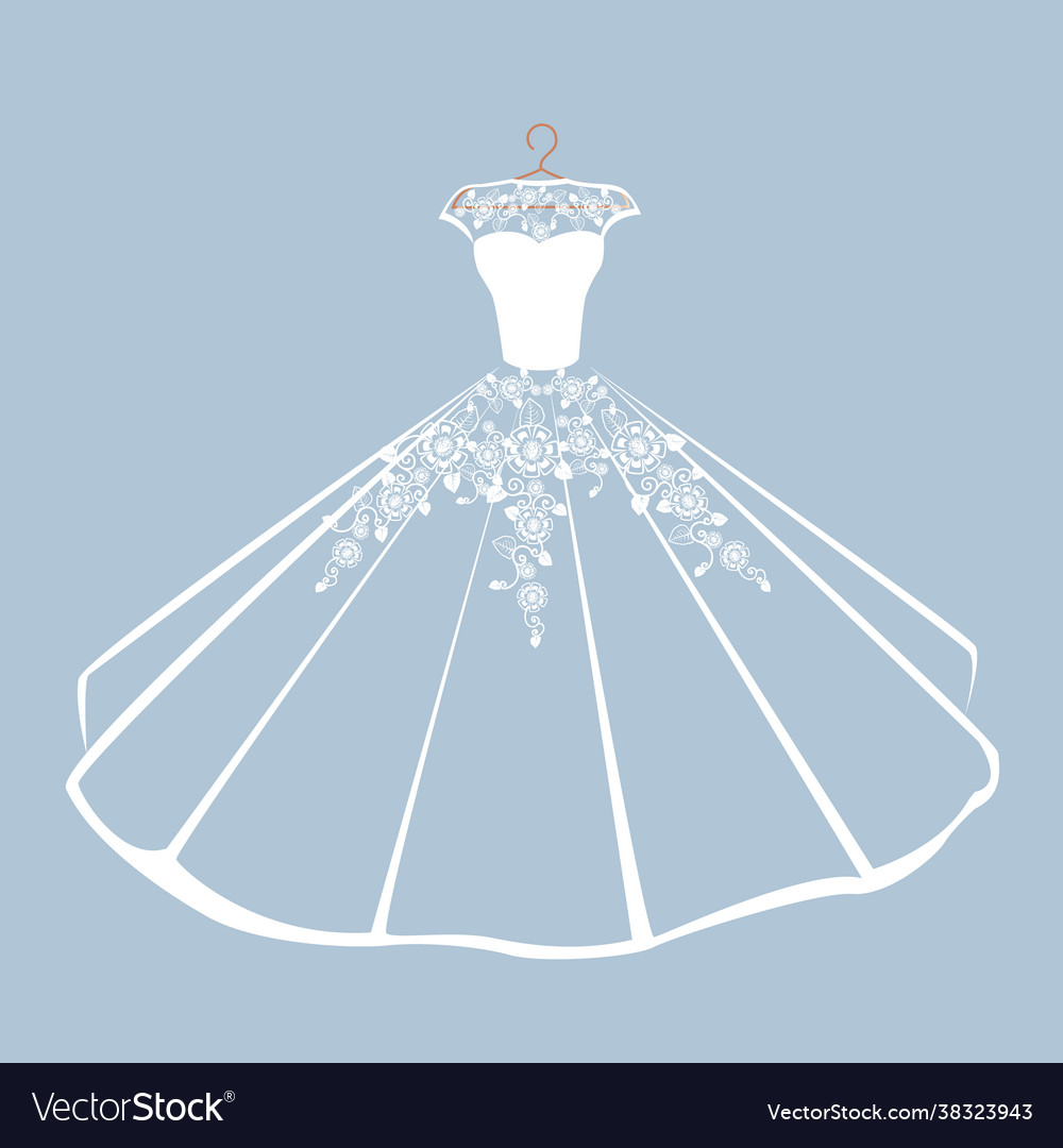 Beautiful dress on a hanger