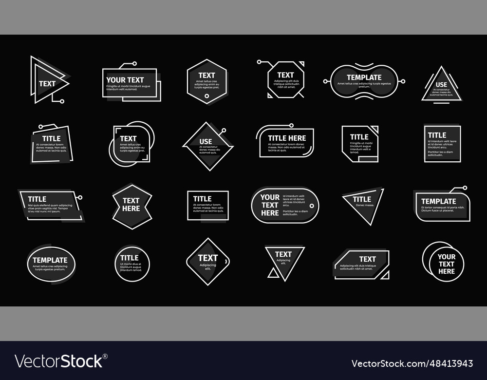 Callouts titles modern banner design with text Vector Image