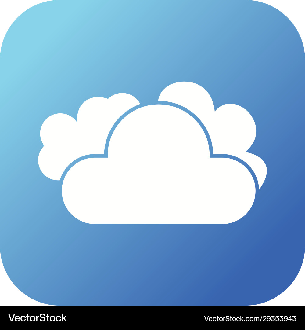 Cloud unique glyph icon Royalty Free Vector Image