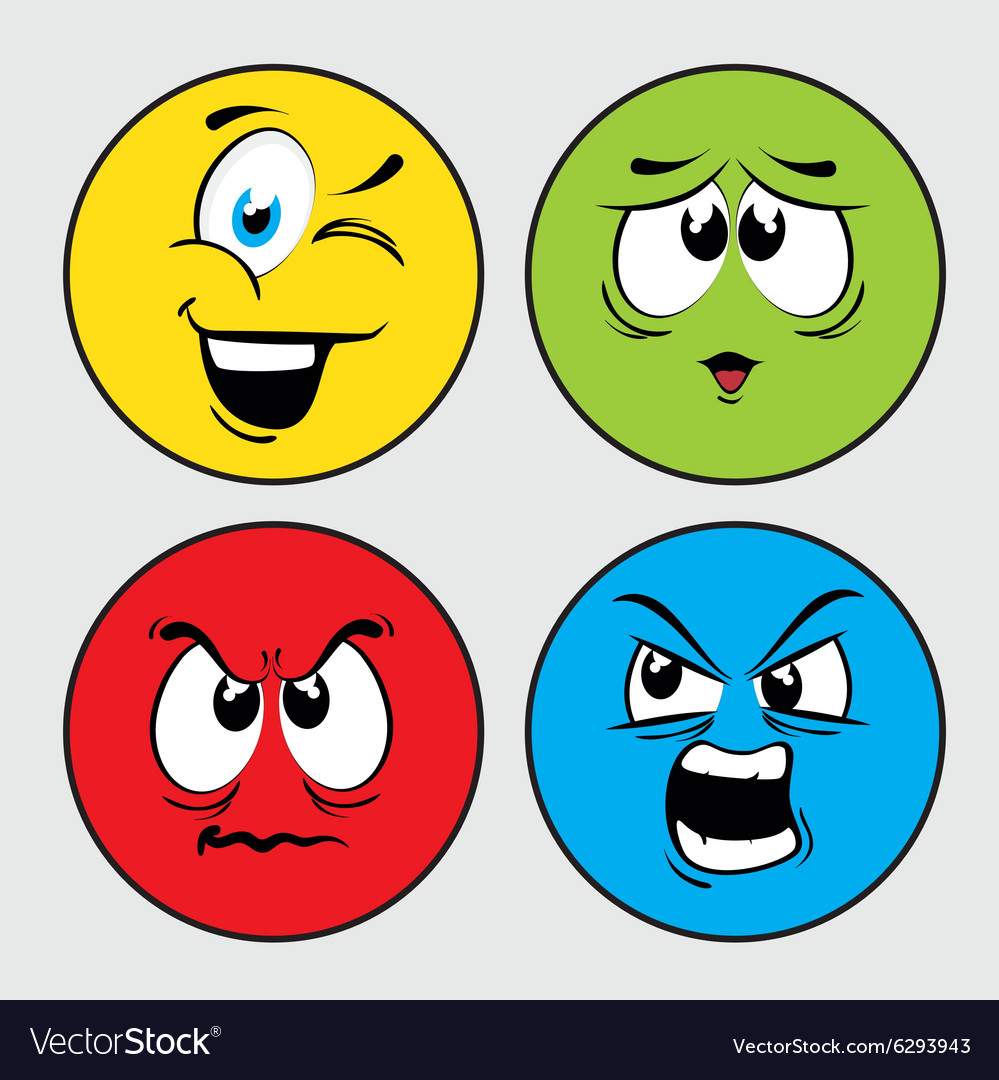 Funny cartoon face Royalty Free Vector Image - VectorStock