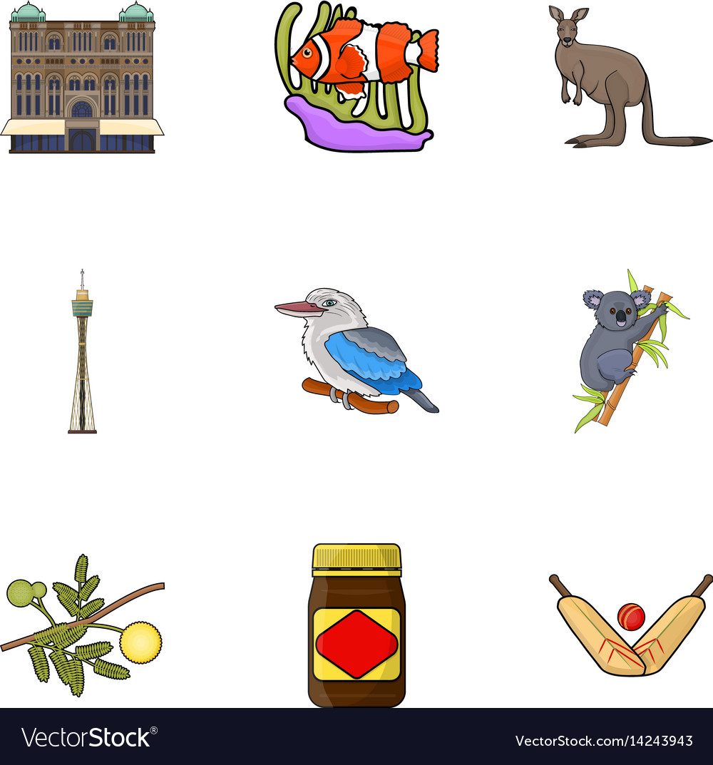 National symbols of australia web icon