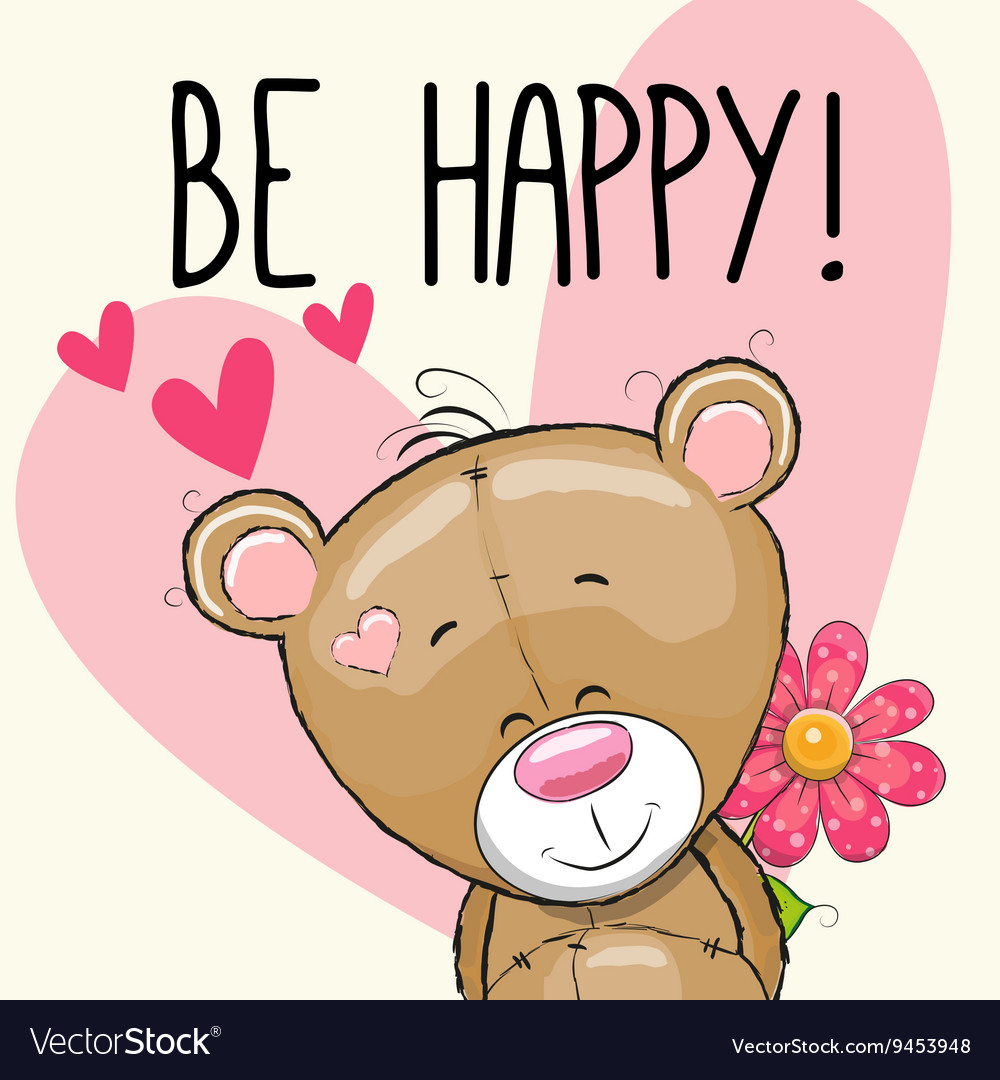 Bear with hearts Royalty Free Vector Image - VectorStock