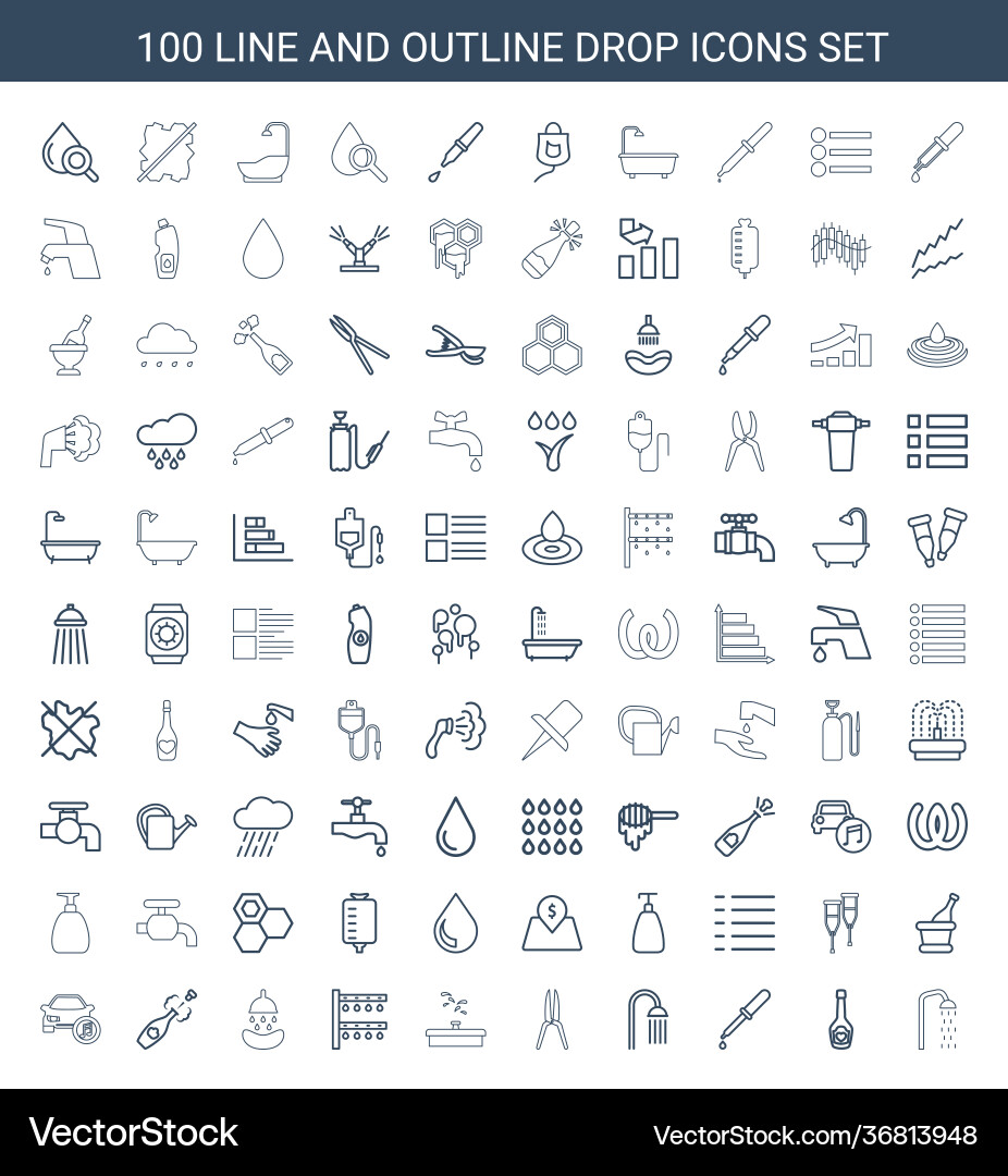 Icons fallen lassen Lizenzfreies Vektorbild - VectorStock