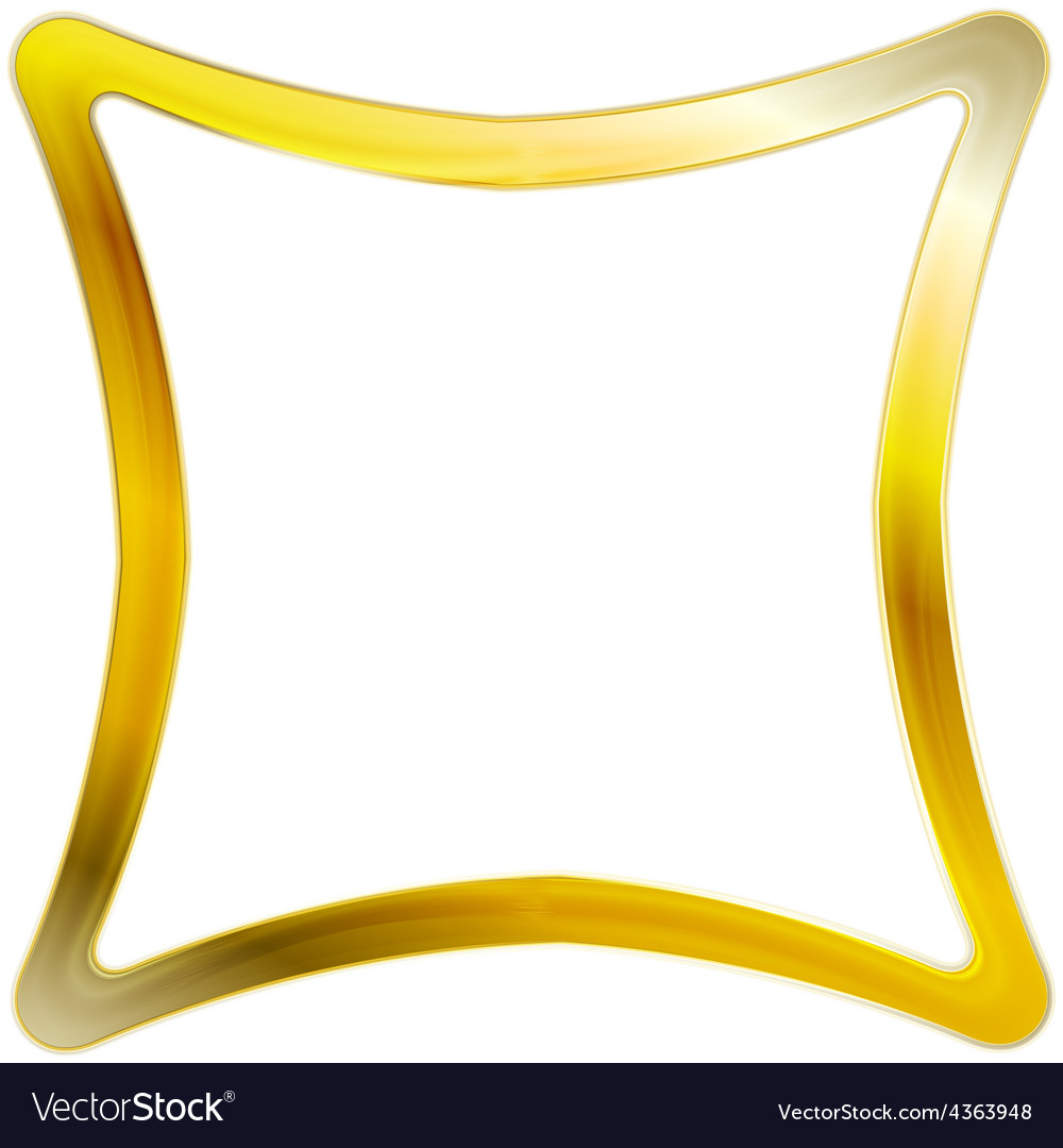 Golden Square Frame Design Royalty Free Vector Image Golden Square Frame Design Vector Image