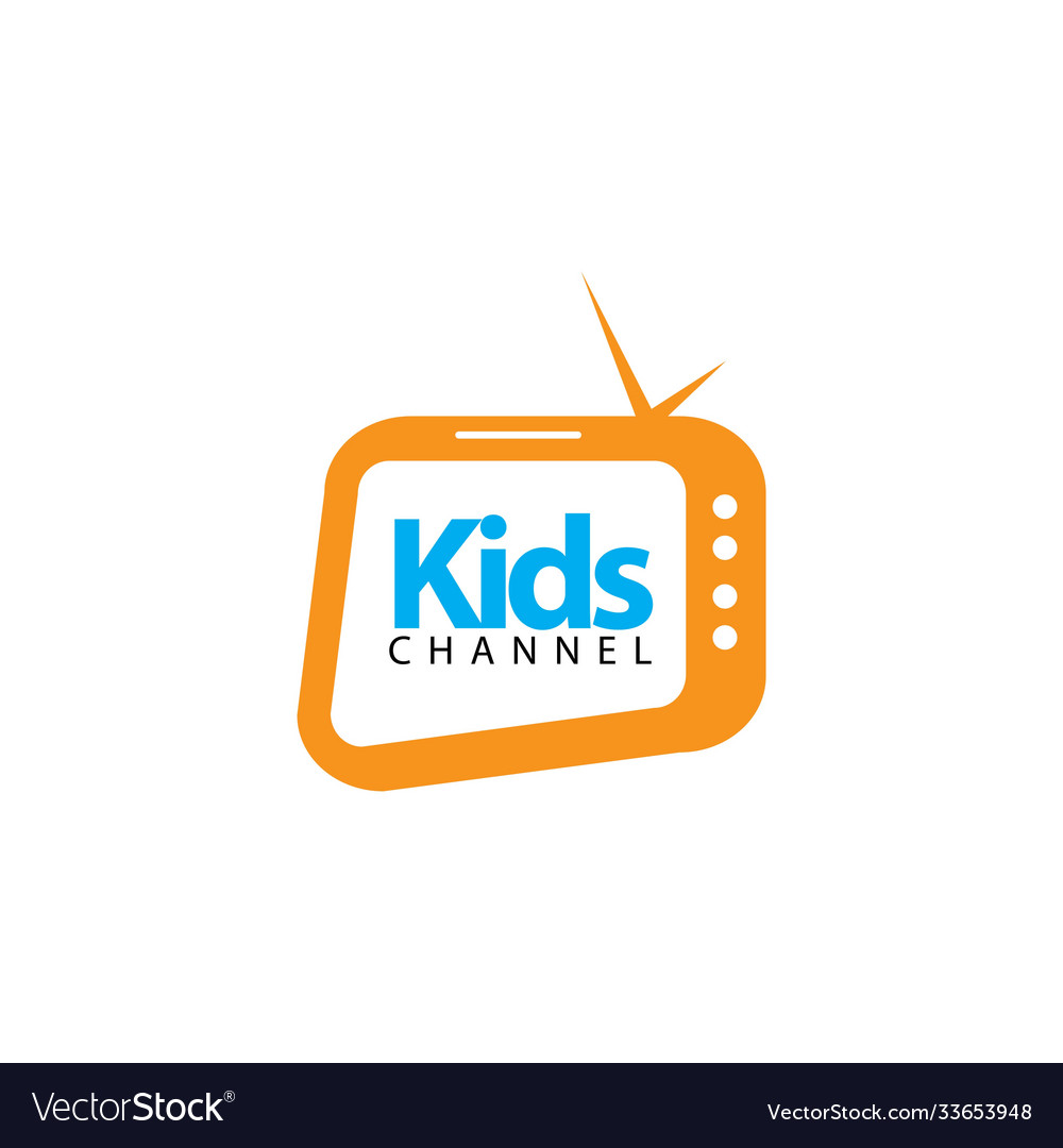 Kids Channel Logo Template Design Royalty Free Vector Image