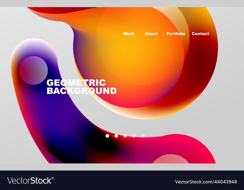 Landing page abstract liquid background flowing