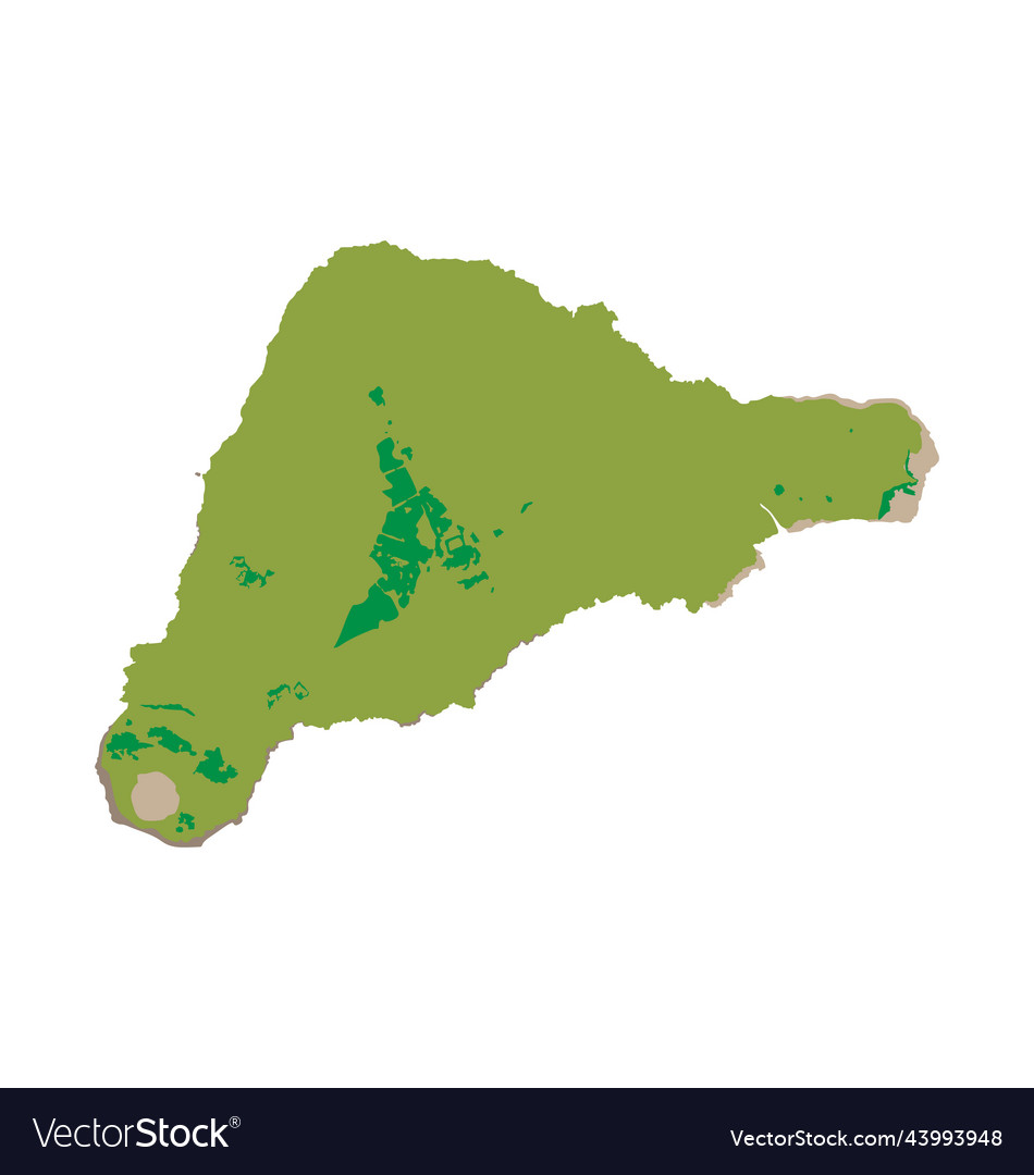 Map of rapa nui - habitat distribution - flat Vector Image