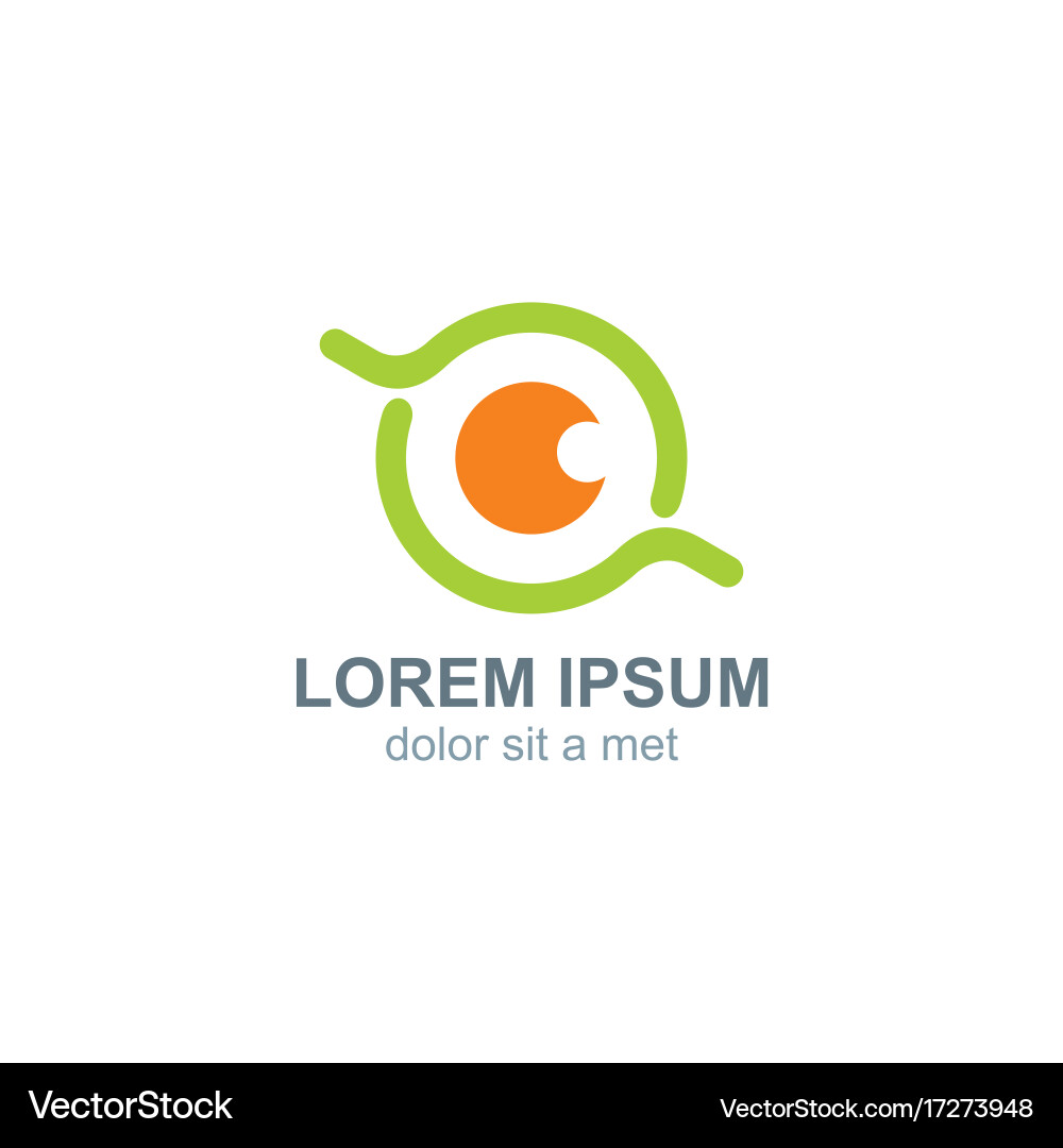 Optic eye abstract logo Royalty Free Vector Image