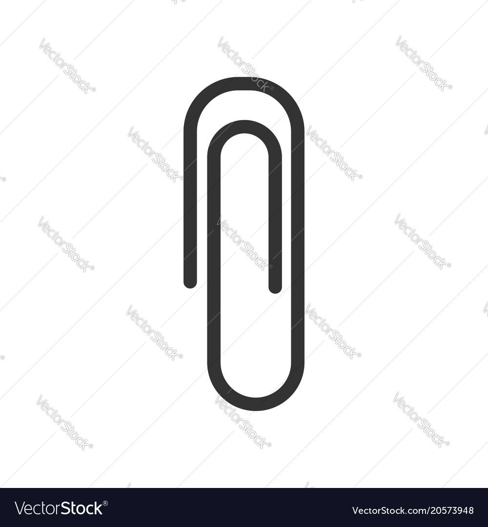 Paper clip attachment icon paperclip on white Vector Image